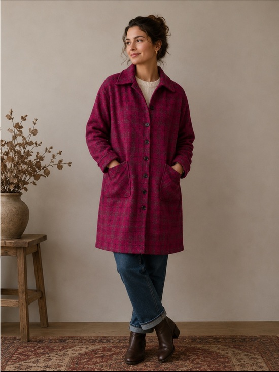 Jackets & Blazers - Vtg Womens Button-Front Wool Coat